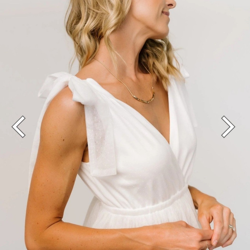 Baltic Born White Bow Tie Dress